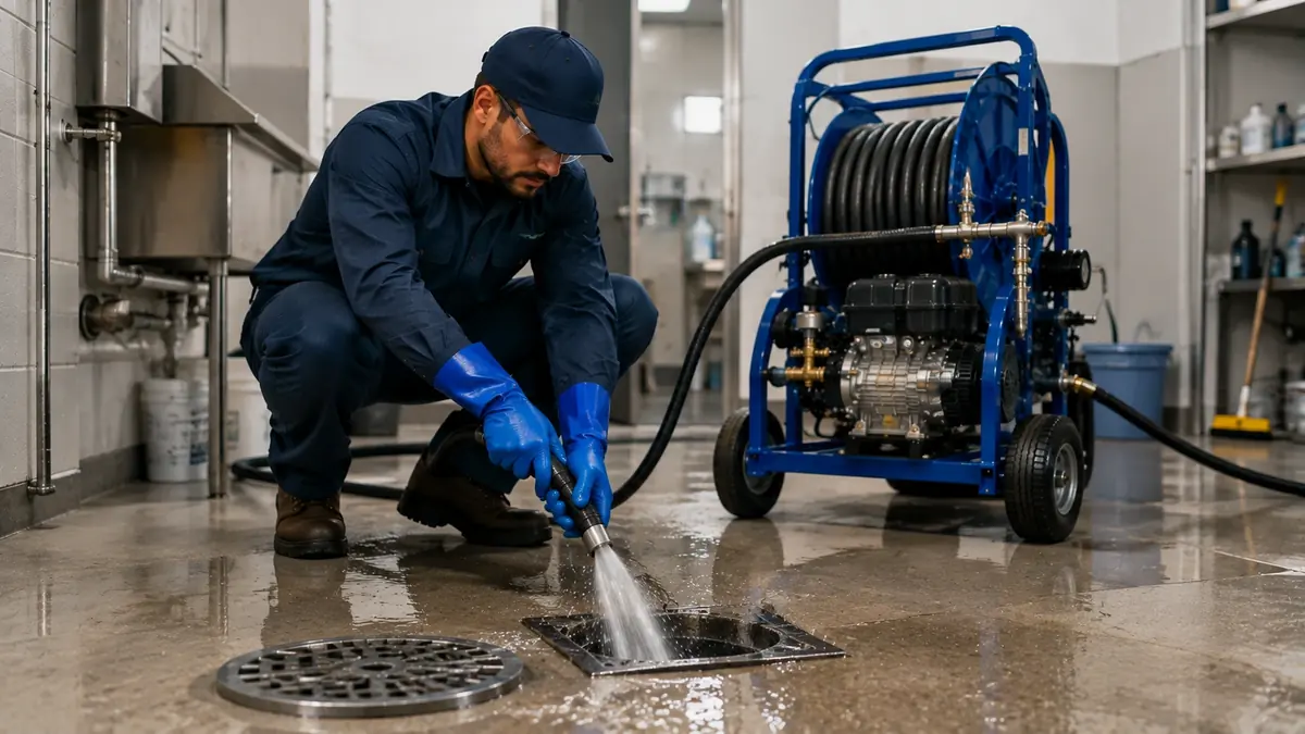 Floor Drain Hydro Jet Cleaning in Livermore