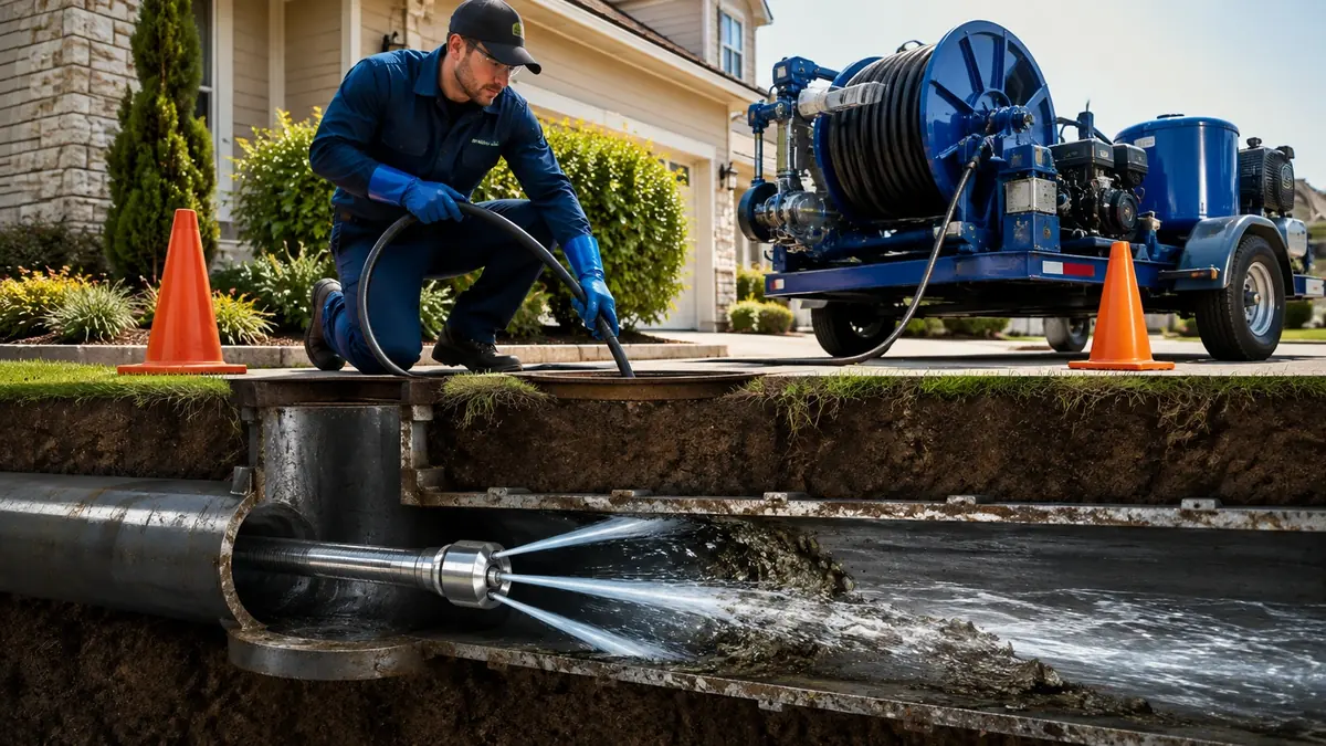 Main Sewer Line Hydro Jet Cleaning in Livermore